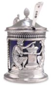 A LATE 18TH CENTURY FRENCH SILVER MUSTARD POT