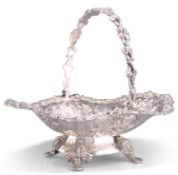 A CONTINENTAL SILVER FRUIT BASKET