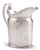 A GEORGE III SILVER CREAM JUG