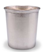 A FRENCH SILVER BEAKER