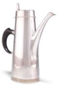 AN ELIZABETH II SILVER COFFEE POT