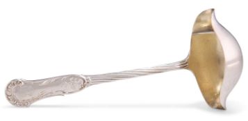 A GERMAN SILVER DOUBLE-LIPPED LADLE