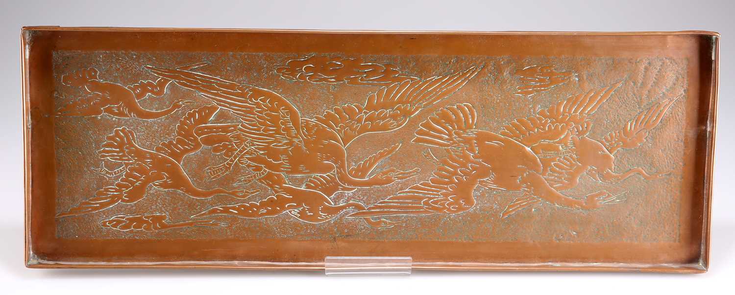 AN ARTS AND CRAFTS COPPER TRAY - Image 2 of 2