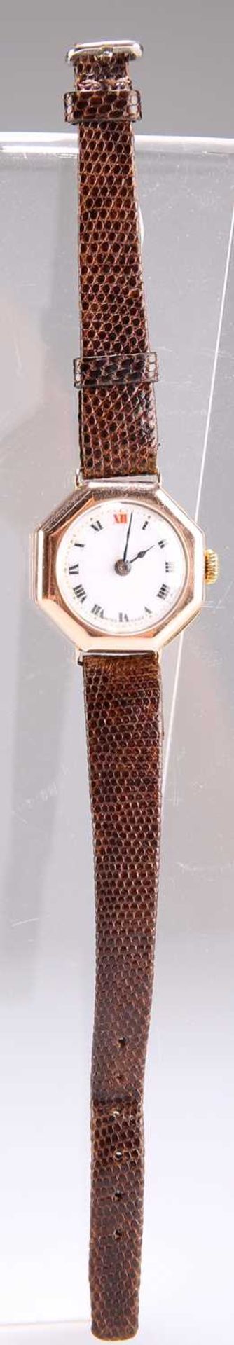 AN ART DECO 9 CARAT GOLD WRISTWATCH - Image 2 of 2