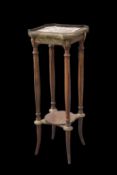 A FRENCH GILT-METAL MOUNTED AND MARBLE-TOPPED PLANTSTAND