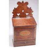 A GEORGE III MAHOGANY CANDLE BOX