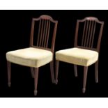 A PAIR OF GEORGE III STYLE MAHOGANY SIDE CHAIRS