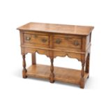 AN 18TH CENTURY STYLE OAK DRESSER BASE