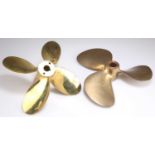 TWO BRASS PROPELLERS