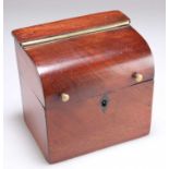 A 19TH CENTURY MAHOGANY TEA CADDY