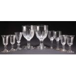 A GROUP OF 18TH CENTURY AND LATER DRINKING GLASSES