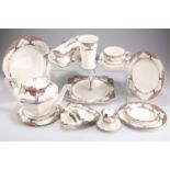 AN EXTENSIVE COLLECTION OF CROWN DUCAL ORANGE TREE PATTERN CHINA