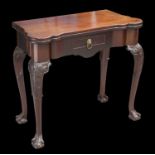 A GEORGE II STYLE MAHOGANY GAMING TABLE