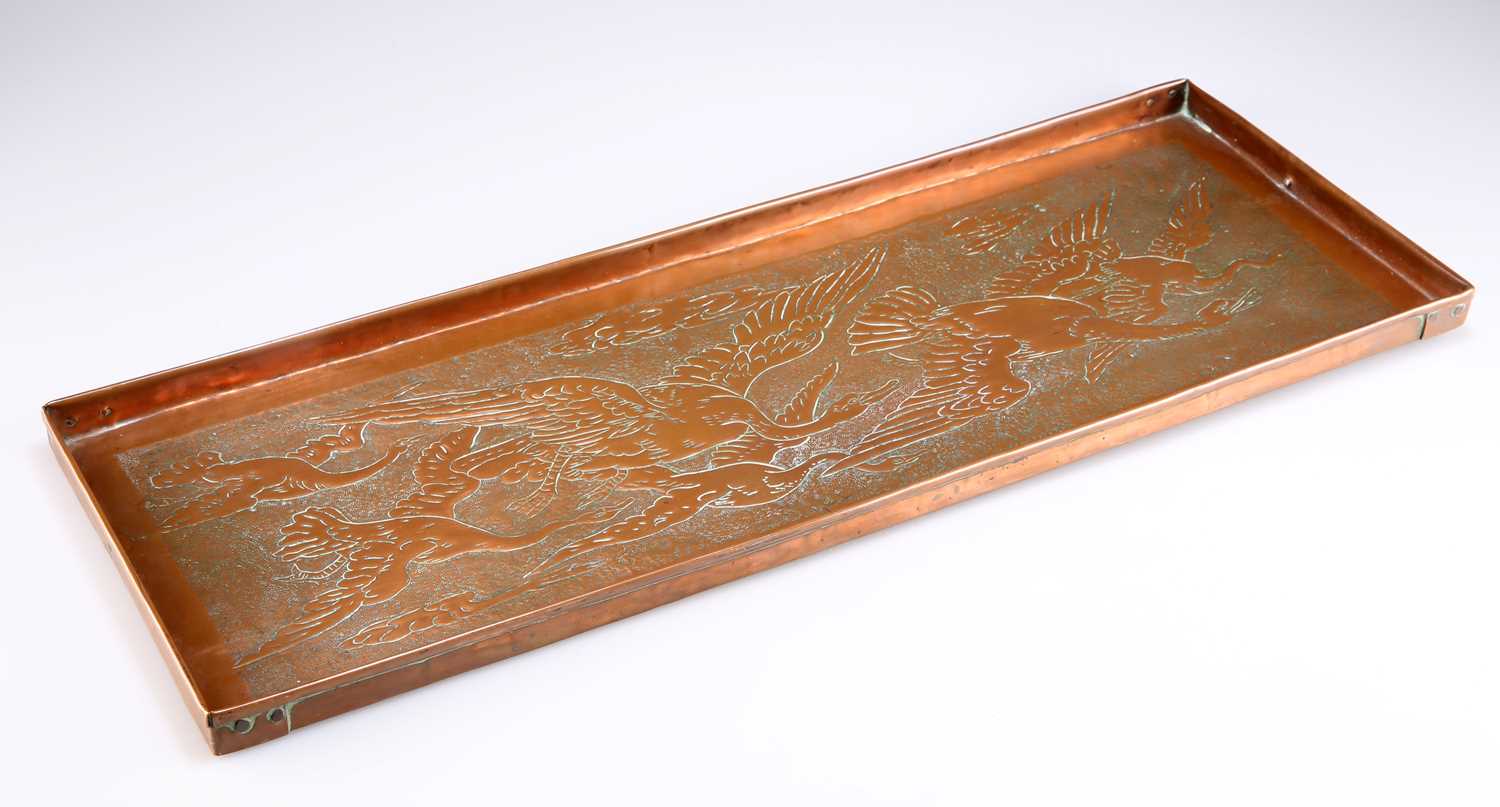 AN ARTS AND CRAFTS COPPER TRAY