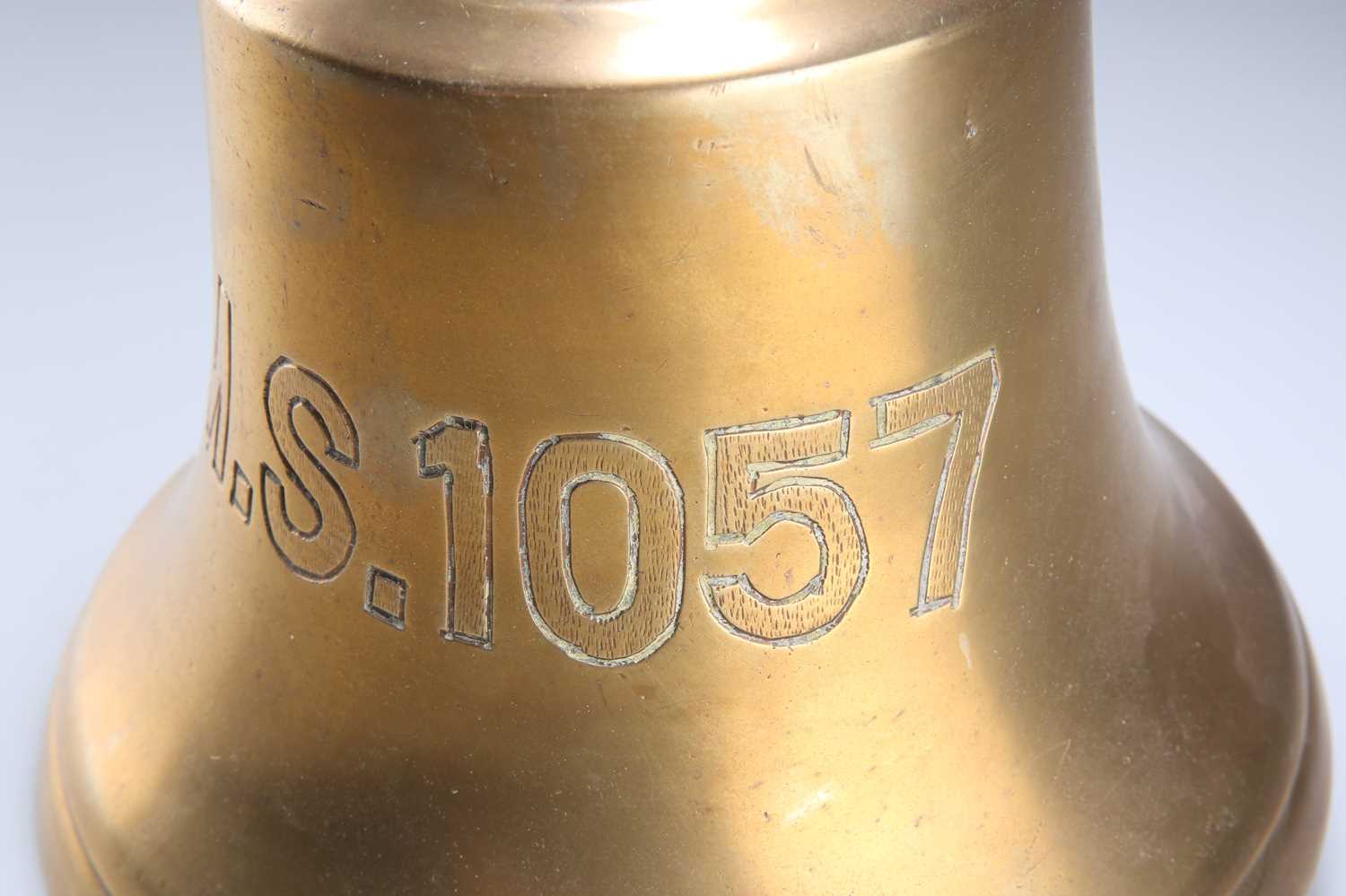 A BRASS BELL FROM HMS MMS 1057 - Image 3 of 3