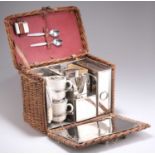 AN EARLY 20TH CENTURY TWO PERSON PICNIC SET