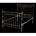 A VICTORIAN BRASS BED