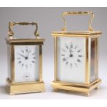 TWO BRASS CASED CARRIAGE CLOCKS