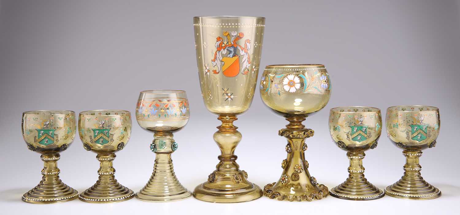 A COLLECTION OF LATE 19TH CENTURY ENAMEL PAINTED DRINKING GLASSES - Image 2 of 2