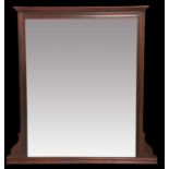 A LATE VICTORIAN MAHOGANY OVERMANTEL MIRROR