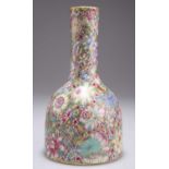 A CHINESE FAMILLE ROSE MALLET-SHAPED VASE, YAOLINGZUN