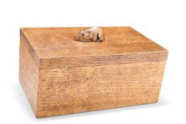 ROBERT THOMPSON OF KILBURN, A VINTAGE MOUSEMAN OAK TRINKET BOX