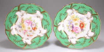 A PAIR OF 19TH CENTURY DESSERT PLATES