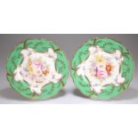 A PAIR OF 19TH CENTURY DESSERT PLATES