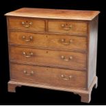 A GEORGE III MAHOGANY CHEST OF DRAWERS