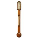 A 19TH CENTURY ROSEWOOD STICK BAROMETER, SIGNED S. LAINTON, HALIFAX