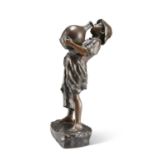 FULBORN, 'SU-SU', A BRONZE FIGURE OF A YOUNG BOY TIPPLING, CIRCA 1900