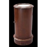 A VICTORIAN MAHOGANY CYLINDER POT CUPBOARD