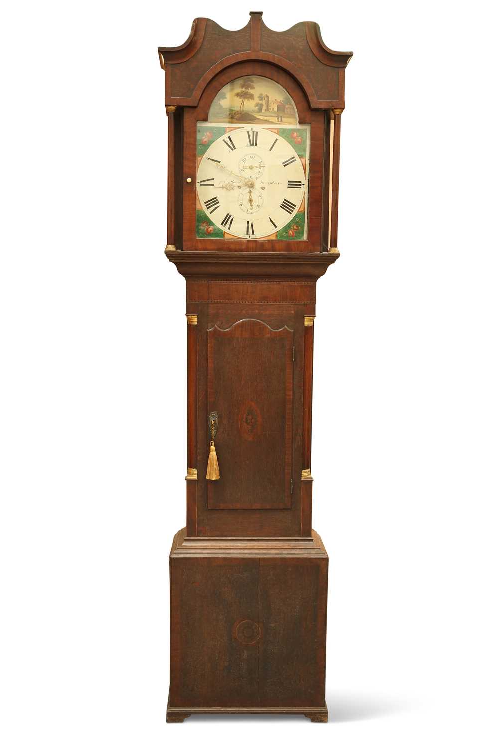 A 19TH CENTURY MAHOGANY AND OAK 30-HOUR LONGCASE CLOCK, SIGNED JOSH WOOD, KINGS CROSS