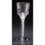 AN 18TH CENTURY AIR TWIST WINE GLASS