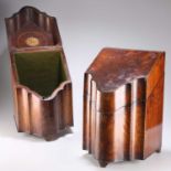 A PAIR OF GEORGE III MAHOGANY KNIFE BOXES