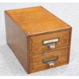 A SHANNON TABLE-TOP OAK FILING BOX, EARLY 20TH CENTURY