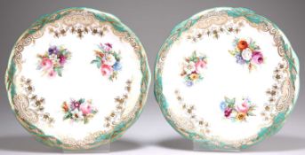 A PAIR OF 19TH CENTURY DAVENPORT LONGPORT DESSERT PLATES