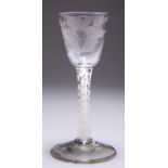 A MID-18TH CENTURY WINE GLASS