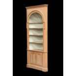 A GEORGE III STYLE PINE ALCOVE CABINET