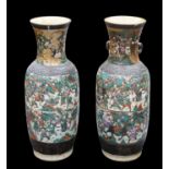 A LARGE PAIR OF 19TH CENTURY CHINESE VASES