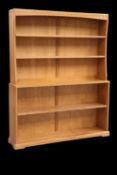 RICHARD (DOUG) COLLINSON, A LABRADORMAN OAK OPEN BOOKCASE