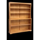 RICHARD (DOUG) COLLINSON, A LABRADORMAN OAK OPEN BOOKCASE