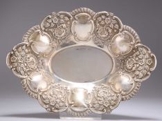 AN EDWARDIAN SILVER BON-BON DISH