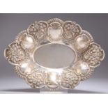 AN EDWARDIAN SILVER BON-BON DISH