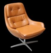 A STEIJER LEATHER EASY CHAIR