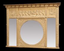 A REGENCY GILDED OVERMANTEL MIRROR