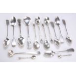 A MIXED LOT OF FOREIGN SILVER SPOONS