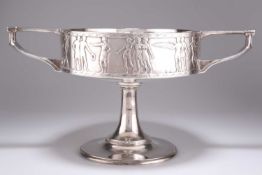 A GEORGE V SILVER TWO-HANDLED BOWL
