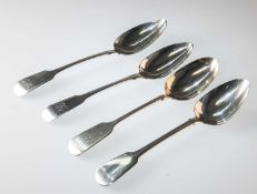 A GEORGE IV PROVINCIAL SILVER TABLE SPOON