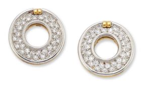 PALOMA PICASSO FOR TIFFANY & CO - A PAIR OF DIAMOND EARRINGS